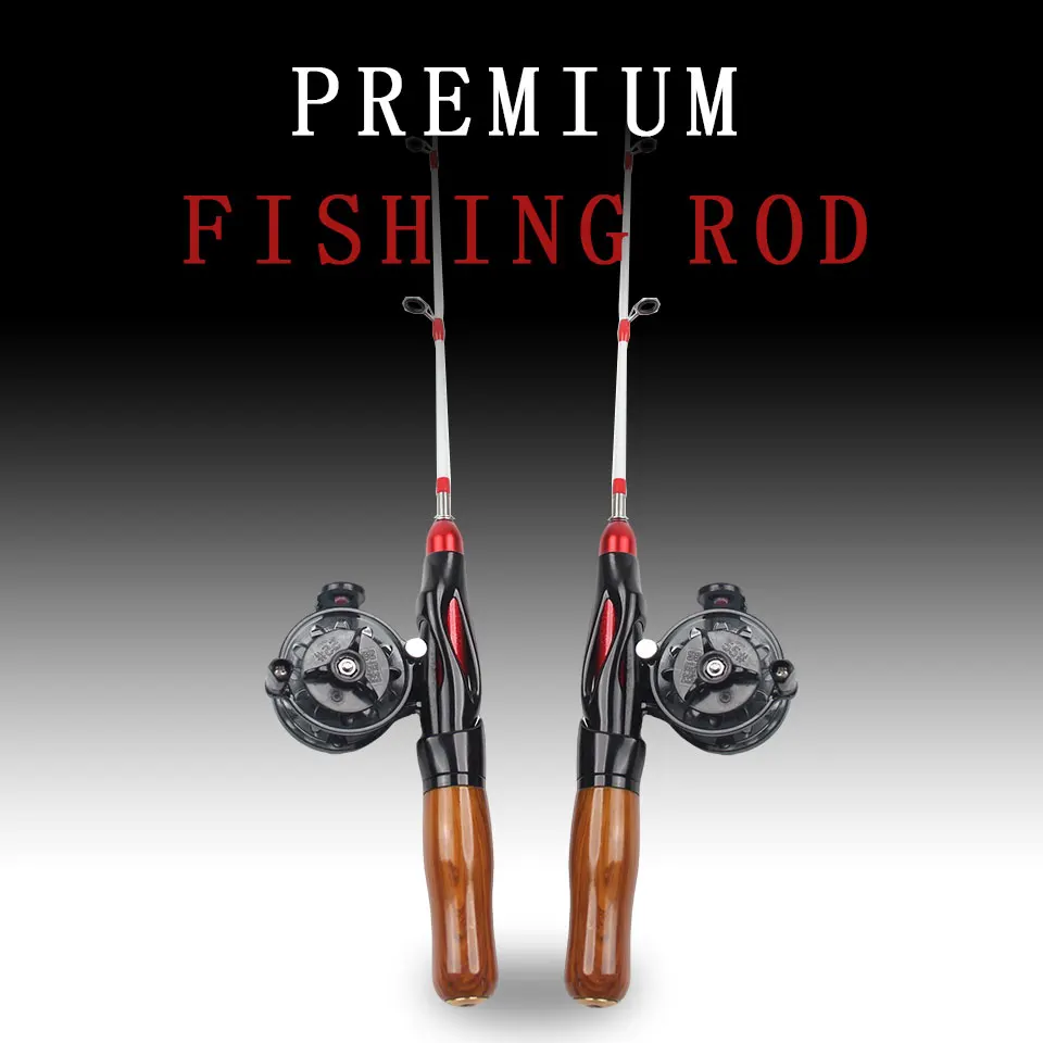 صنارة صيد الجليد المحمولة خفيفة الوزن من ألياف الكربون - عمود صيد خارجي مستجيج لسطح الجليد في الشتاء #1