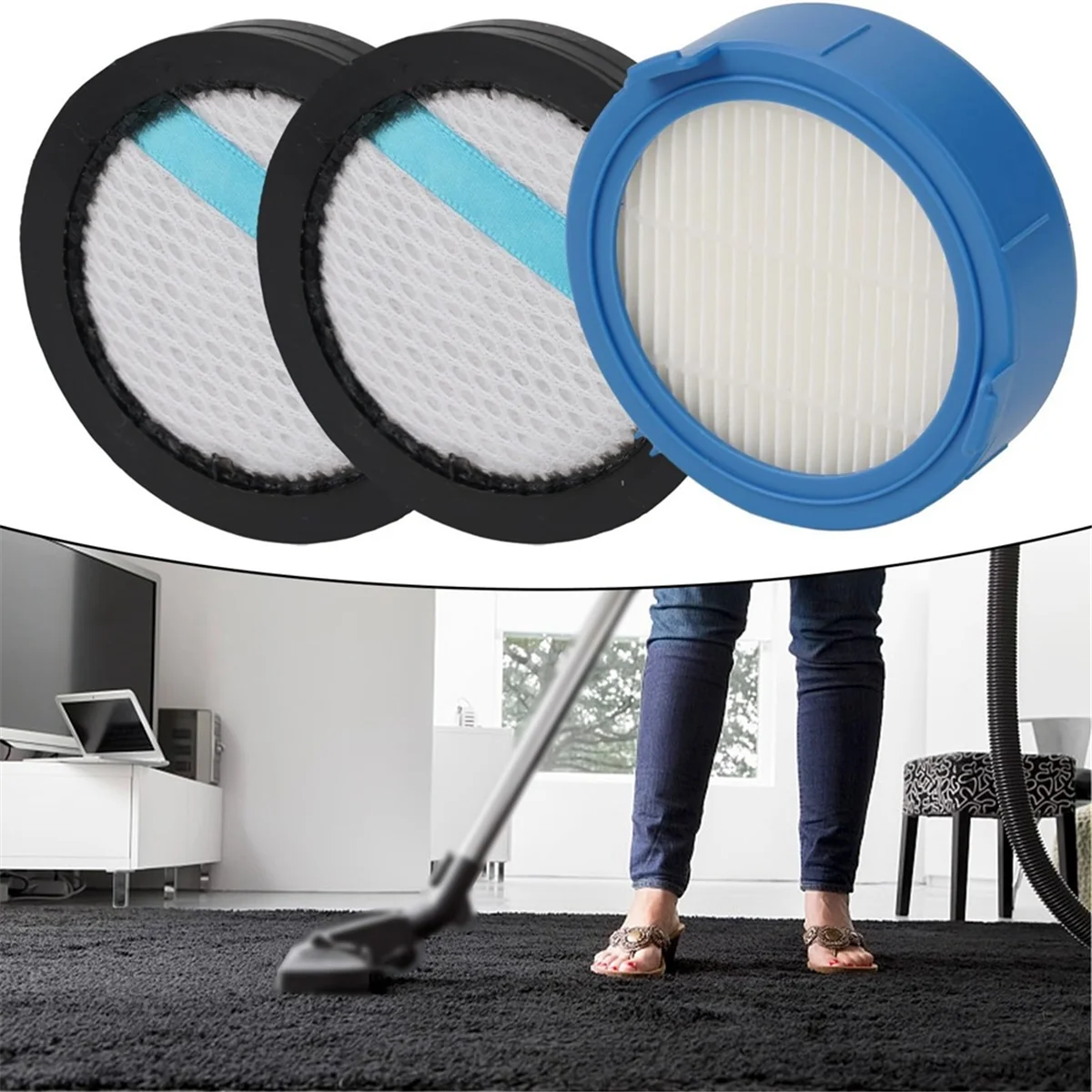 

Pre-Motor Filters HEPA Filter Set for AEG ASKW4 Wireless Vacuum Cleaner -for AEG 8000 Cordless Vacuum Cleaner