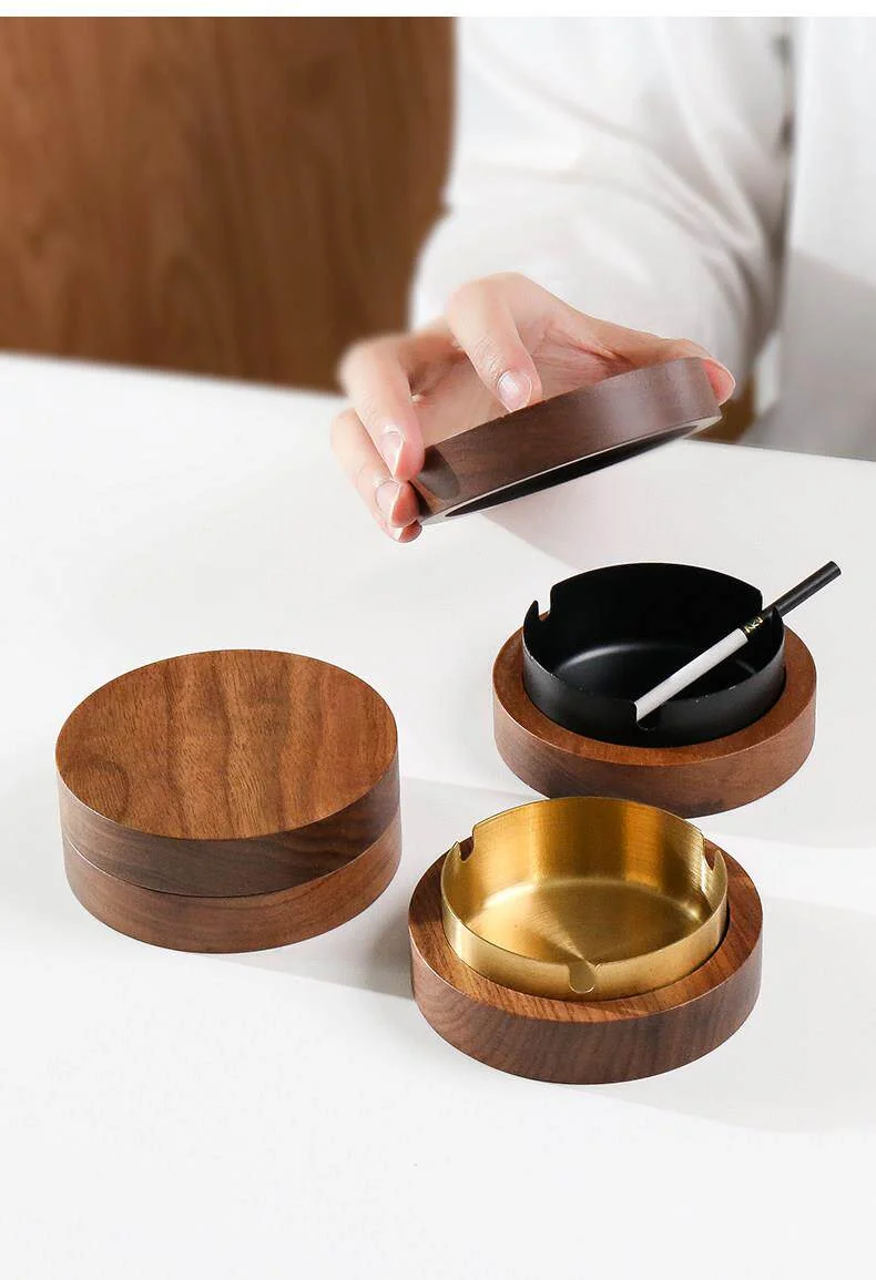 Kreativer winddichter Aschenbecher mit Deckel, dekoratives Geschenk, Raucherzubehör für drinnen und draußen – Detail 9