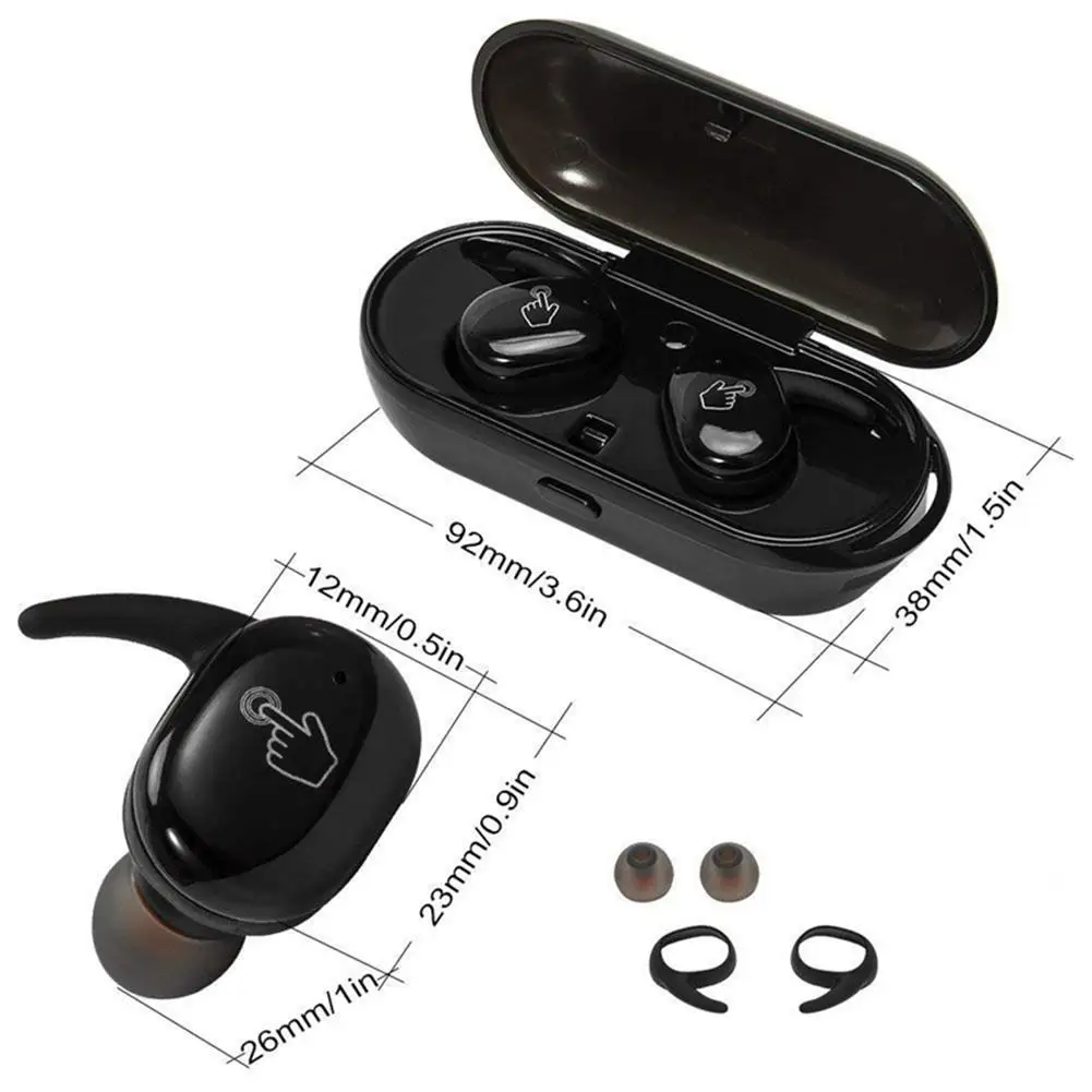 Y30 Tws kompatybilny z Bluetooth 5.0 bezprzewodowe słuchawki Stereo słuchawki douszne z redukcją szumów wodoodporne słuchawki douszne z etui z funkcją ładowania