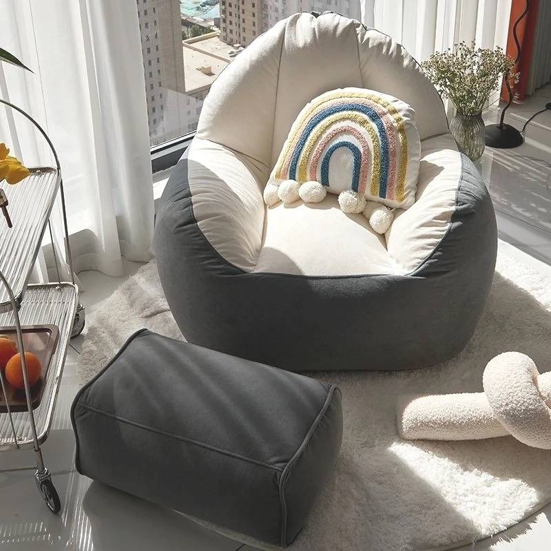 

European Gray Lazy Bean Bag Sofa Classic Minimalist Living Room Lazy Bean Bag Sofa Modern Nordic Woonkamerbanken Furniture Home