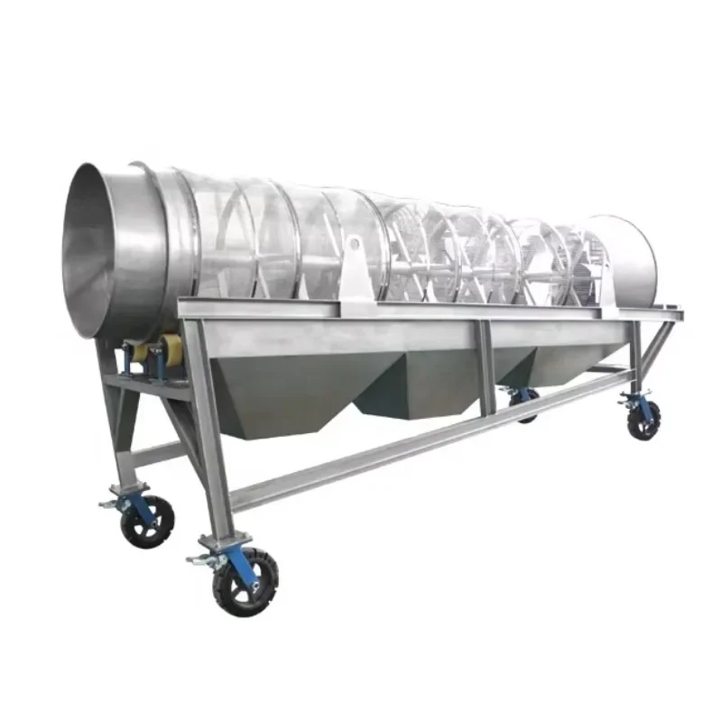 Lab Solid Waste Recycling Drum Sieve  Rotary Trommel Screen for Sale