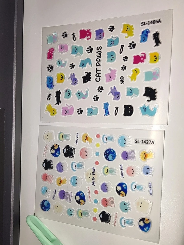 INS New Colorful Fish Stationery Stickers Cute Ocean Jelly Stickers for Diary Scrapbook