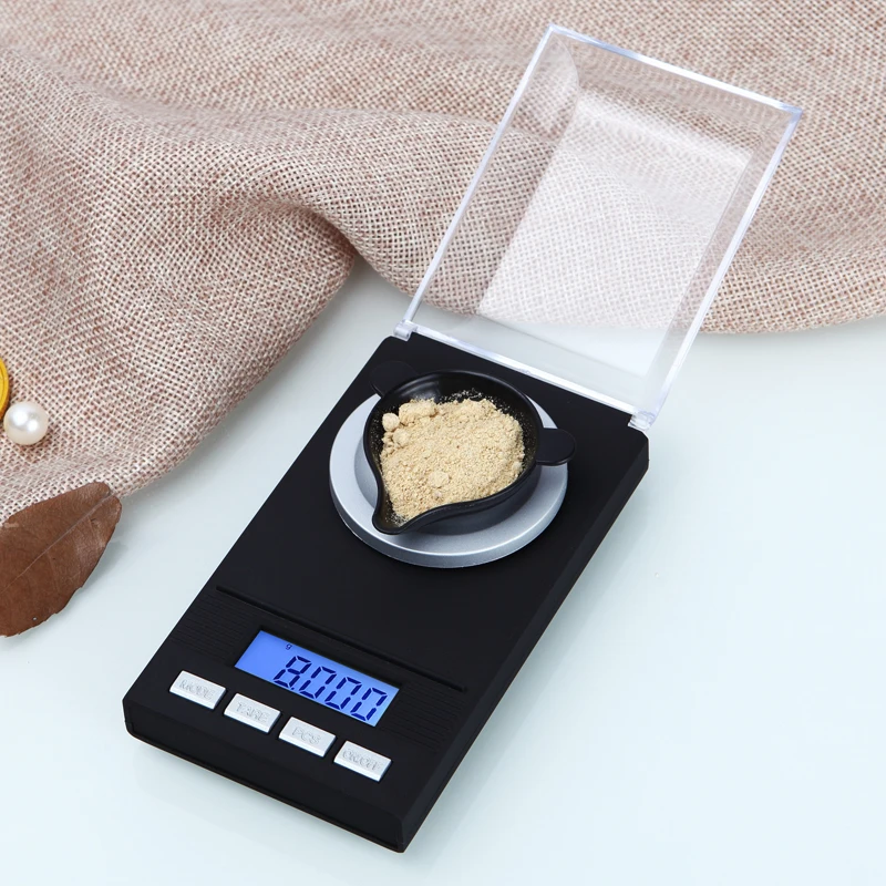 100g/0.001g High precision Portable Digital Scale LCD Backlight  Electronic Balance Scales for Gold Jewelry Kitchen Pocket Scale