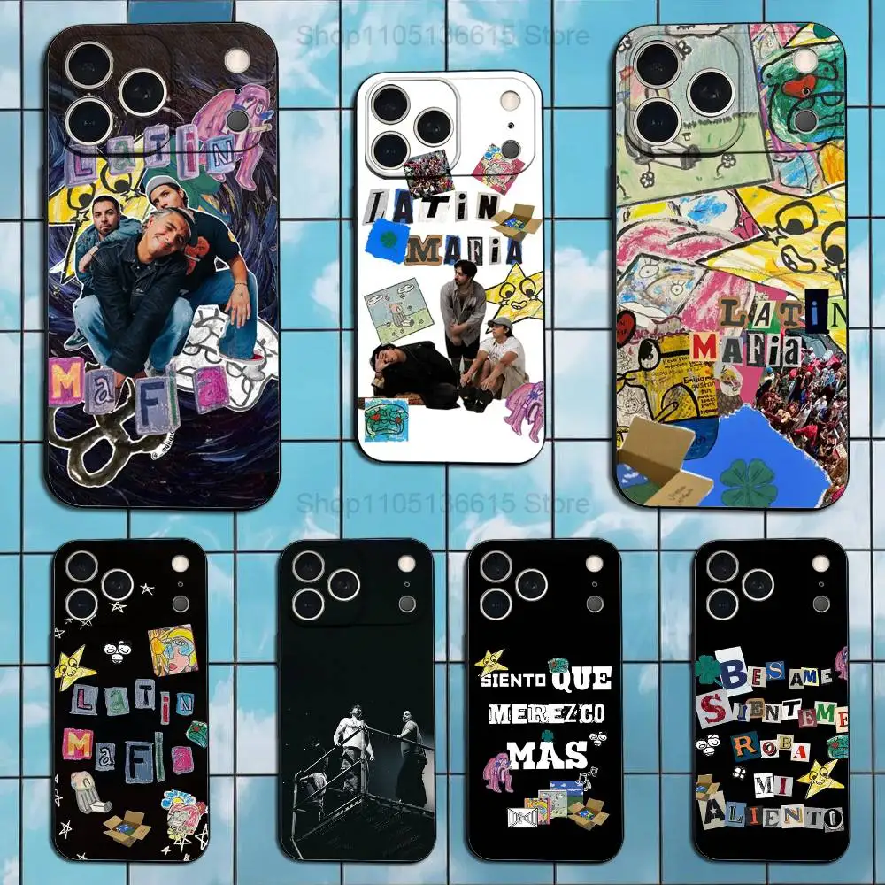 

Band L-Latin Mafia Mexican Case For iPhone 6,17,16,15,14,13,12,11 Plus,Pro Max,XS,X,XR,SE,Mini,8,7,Soft Silicone Black Cover