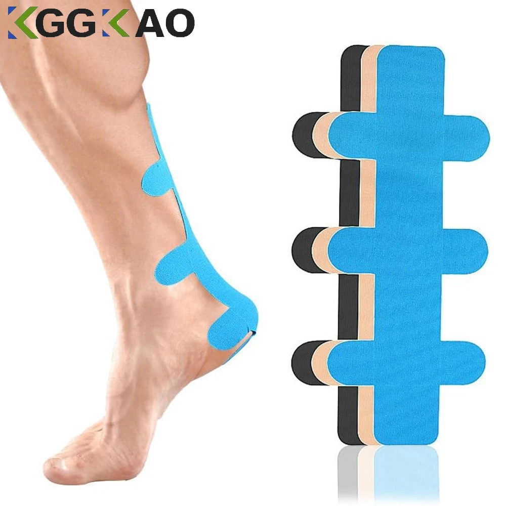 10PCS Kinesiology Tape, Prevent Ankle Sprain, Provide Support for Ankle Achilles Tendon Ligament, Elastic Athletic Tape