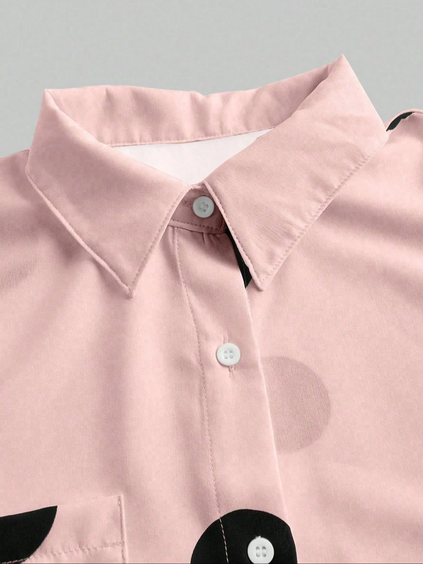 قميص نسائي بحاشية منحنية مطبوع عليه نقاط بولكا، بلوزة كاجوال بأكمام تشبه جناح الخفّاش وأزرار أمامية للصيف، بلوزة نسائية للارتداء اليومي