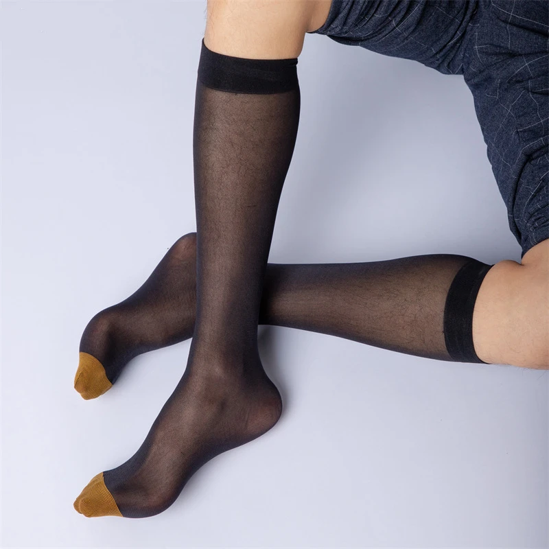 

Supper Thin Sheer Socks For Men Fashion Formal Dress Socks Sexy Office Daily Wear Suit Socks Erotic Male Business Dress Socks