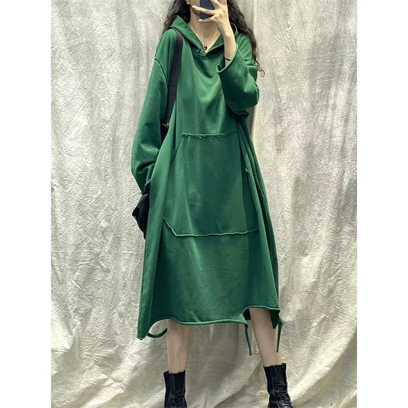 

Woman Clothing Womens Dresses Spring and Autumn Women'sFashion Winter Long-sleeved top Women's Hooded Autumn and Winter Dress