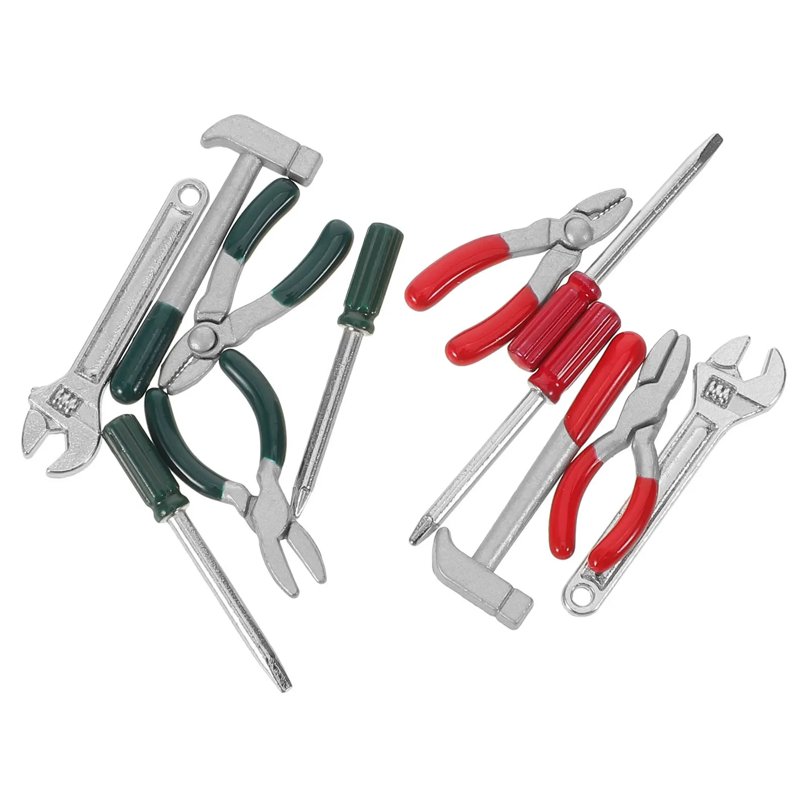 Juego de herramientas de jardín para casa de muñecas en miniatura, herramienta de reparación pequeña de aleación duradera para decoración de casa de hadas Diy, Micro de Metal, 6 uds.