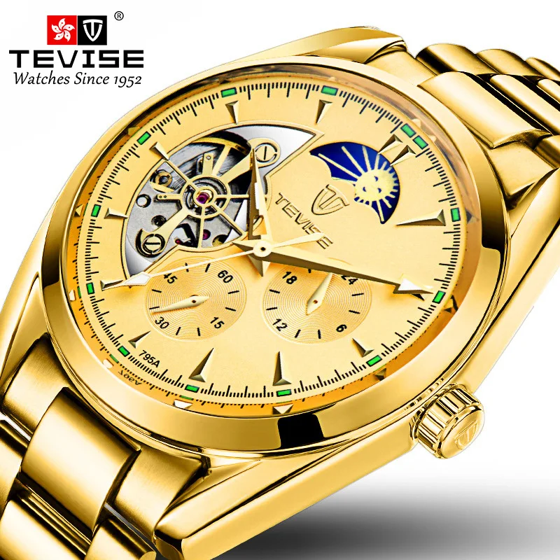 official-websiteNew Tevise Small DialinsMen's Automatic Mechanical Star Watch