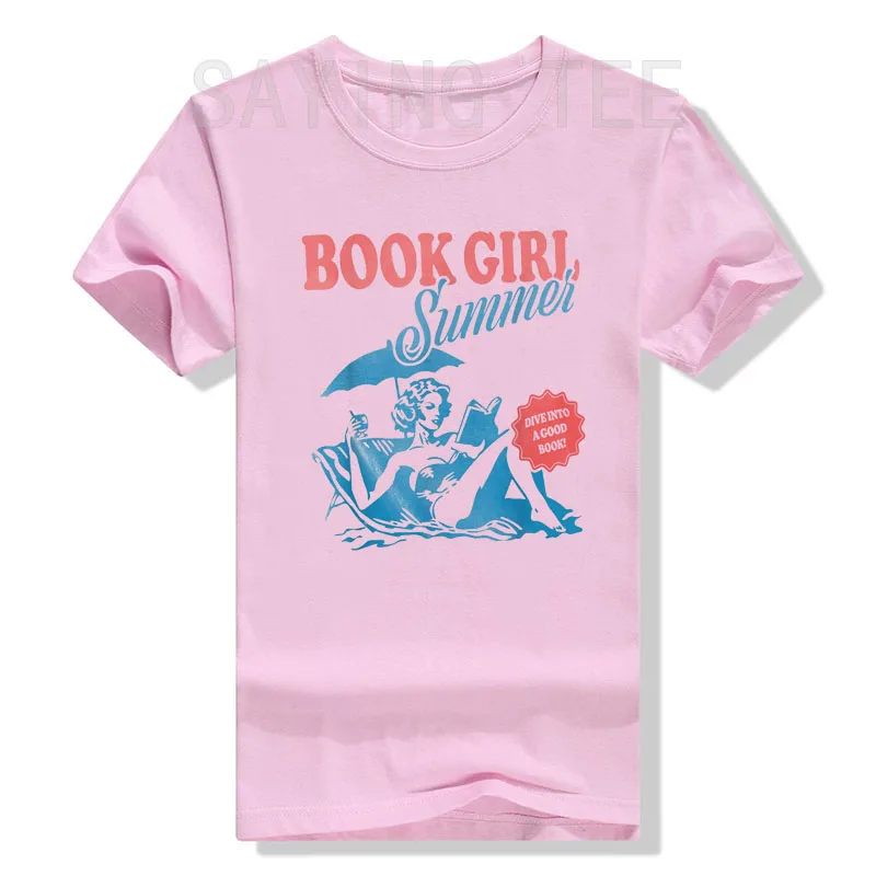 女性のためのレトロな半袖Tシャツ,休暇,本,楽しい読書,ファッション,ライフスタイル,バケーションウェア,ブラウス,ギフト,夏