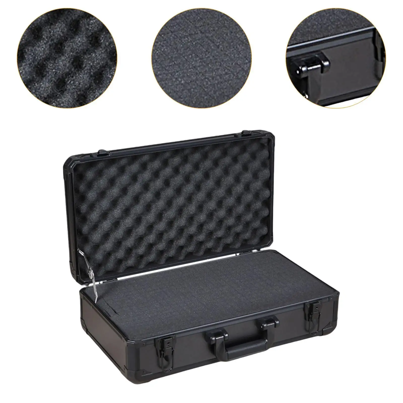Portable Tool Box with Mesh Pocket Suitcase Handheld Container Carrier Protector