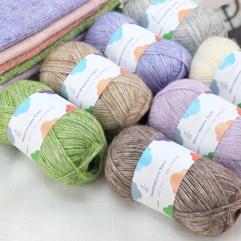 Buntes Bambusfaser-Mohairgarn, Sprühfarbenes Garn, Materialien für handgemachtes DIY, zum Stricken modischer Pullover, Schals, Mützen, Tücher, Mäntel, durchbrochene Mäntel, Garnknäuel für Kleidung und