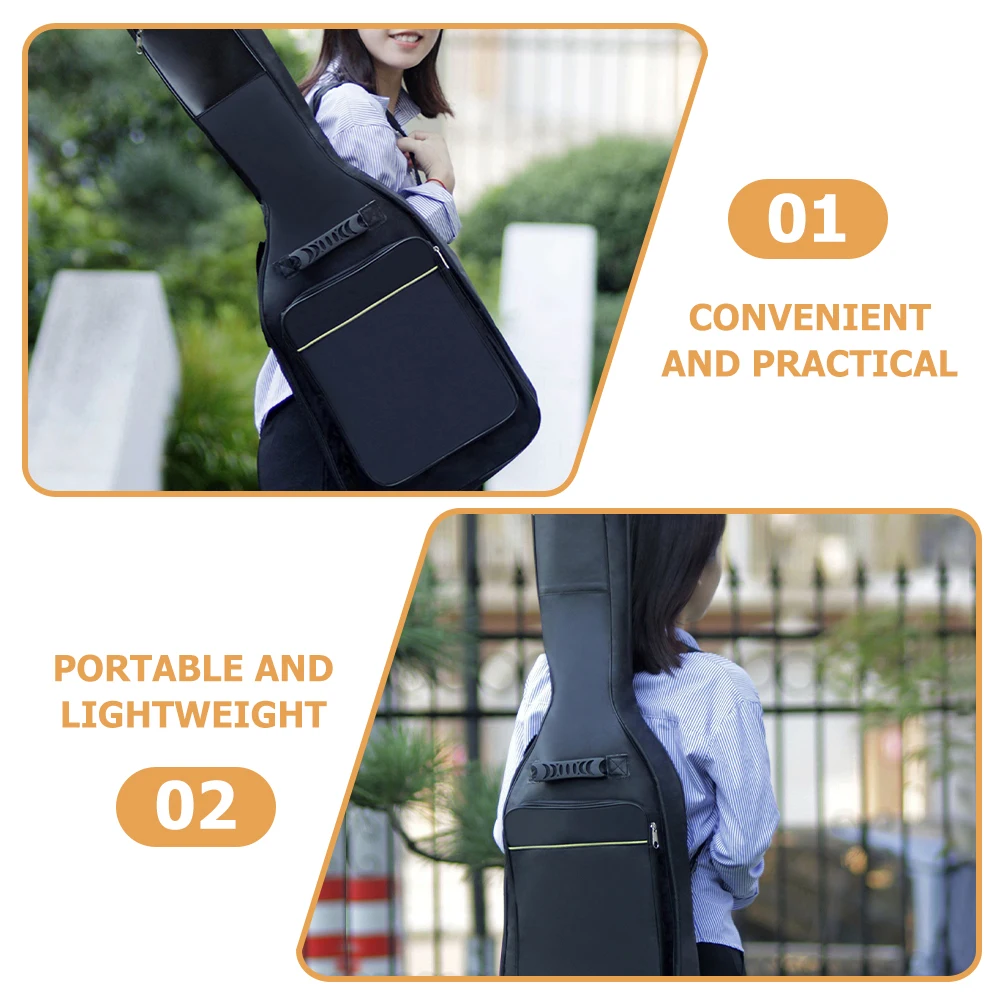 

Guitar Bag Shoulder Acoustic Container Accessories Electric Cases Capo Backpack