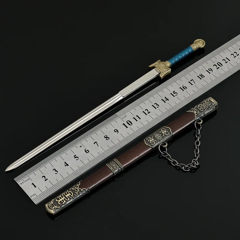 22 センチメートル Tianzhihen Xuanyuan 剣テレビシリーズ周辺武器モデル陳 Jingchou のレッドドラゴン歯剣手芸玩具モデル