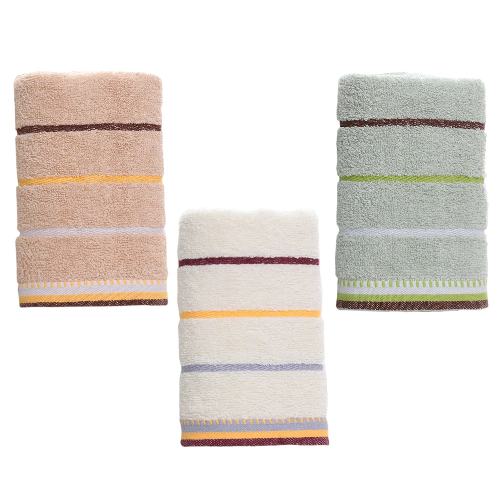 

3Pcs Household Towel Premium Cotton Absorbent Face Cleansing Towel Spa Gym Washcloth Bathroom Bathroom Accessories