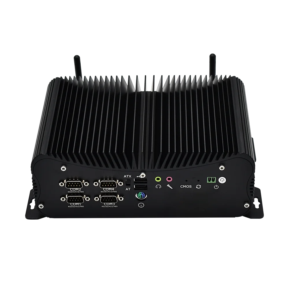الكمبيوتر الصناعي من الجيل 11th I7 1165G7 I5 1135G7 كمبيوتر صغير بدون مروحة 6 * COM 2 * 2.5G I225-V B3 LAN 8 * USB GPIO WiFi VGA