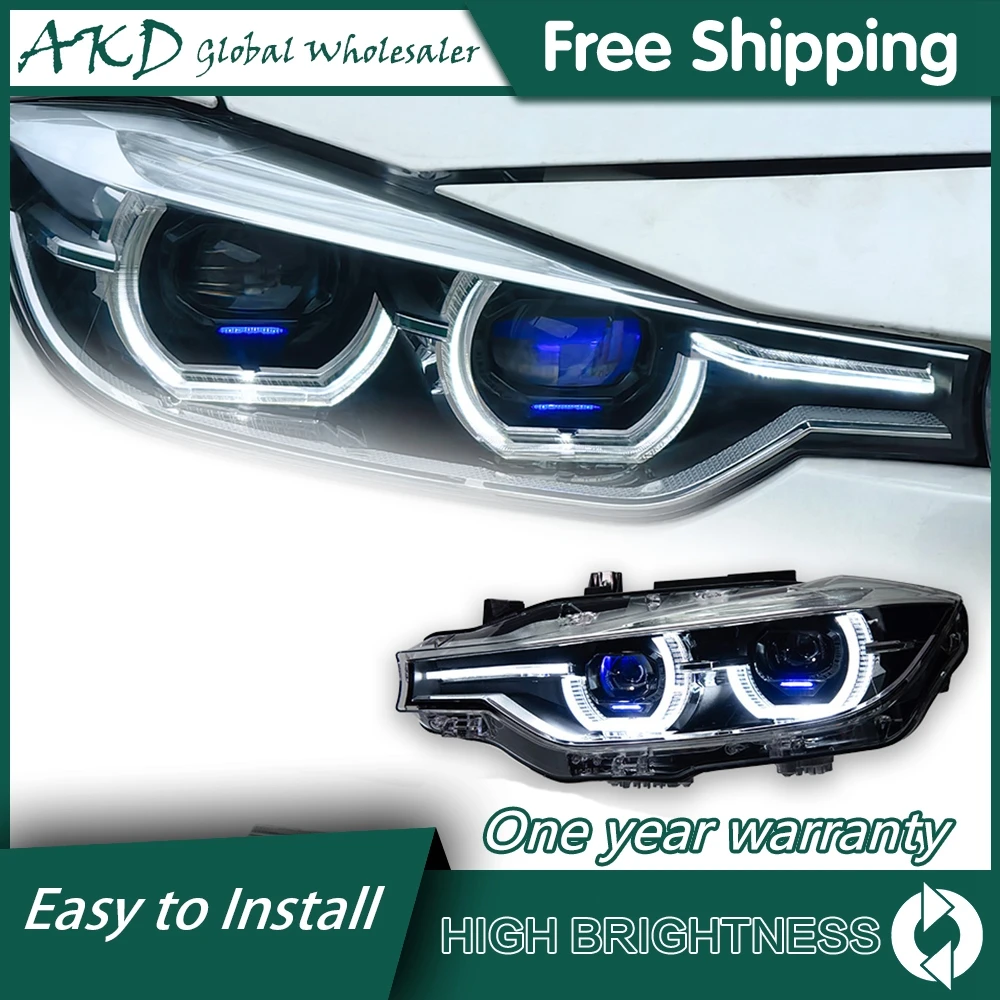 Car For BMW F30 2013–2018 F35 F80 M3 Headlights DRL Hella 12V H7 LED Bi Xenon Bulbs Fog Lights Car Accessory 320i 318i Head Lamp