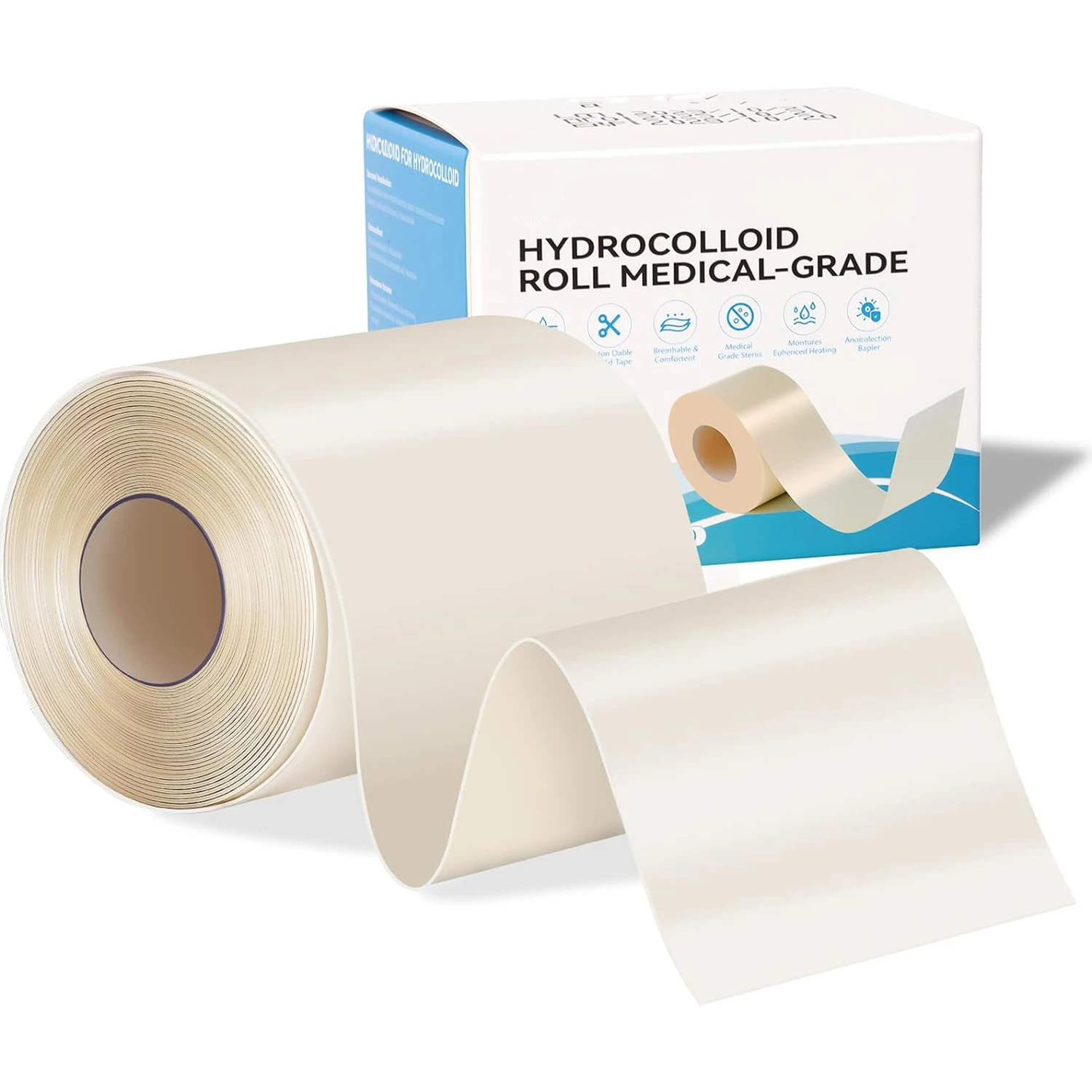 Hydrocolloid Bandages Wound Care Medical Grade Hydrocolloid Roll Self Adhesive Ultra Absorbent Flexible Waterproof First Aid Kit