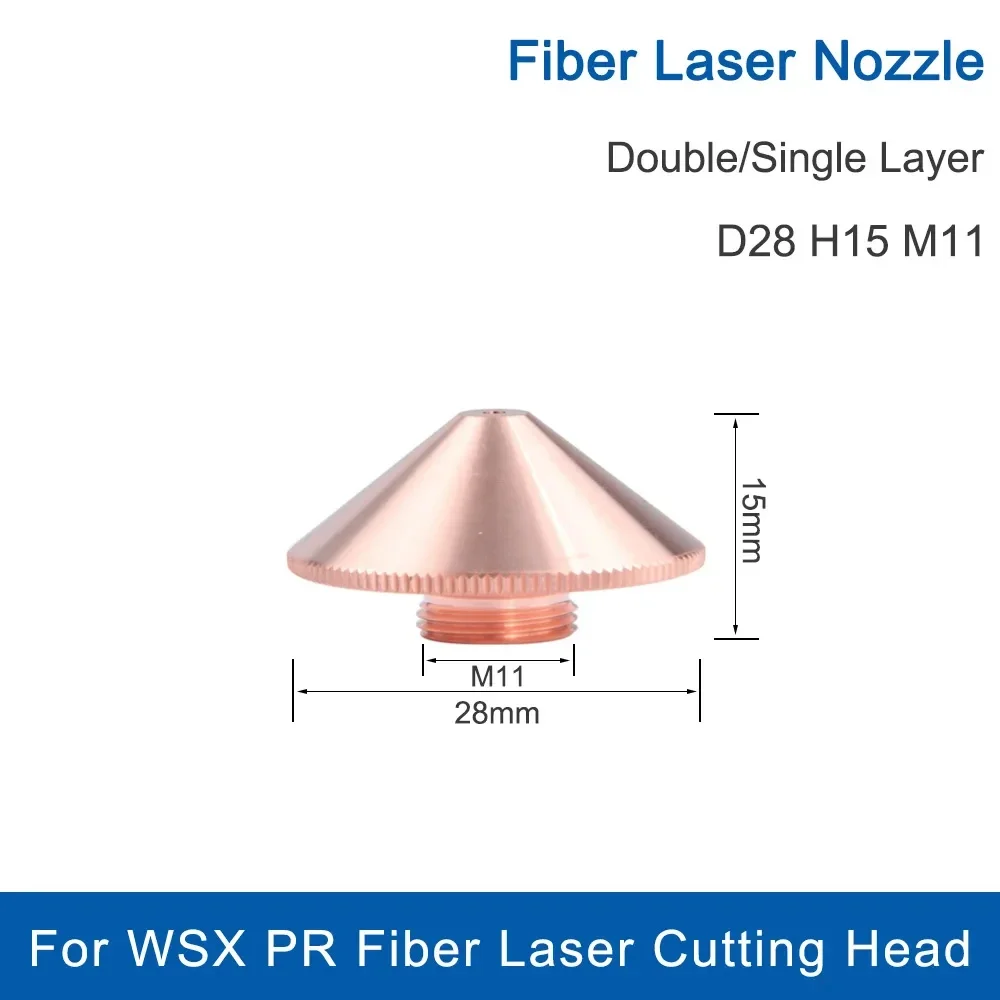 Imagem -04 - Raytools Fibra Laser Bico de Corte pr Wsx Única Camada Dupla Camada Diâmetro 28 mm Calibre 0.8 5.0 mm