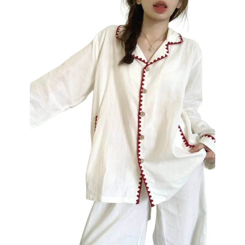 

Женская одежда, пижамный костюм, брюки с длинными рукавами, весенне-осенние качели, новая носимая верхняя одежда, домашняя одежда, мода