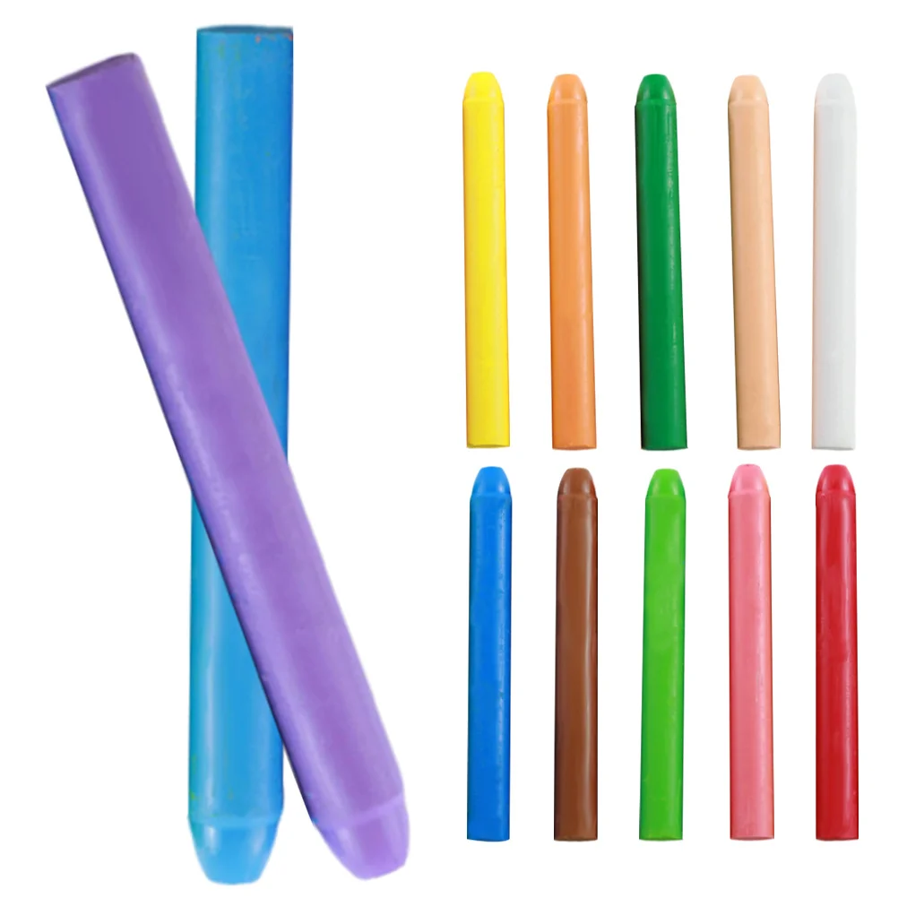 

12Pcs Dust Free Colored Chalks Water Soluble for Blackboard Sidewalk Painting Drawing Practice Chalk Color Chalk for Chalkboard