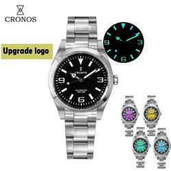 Cronos L6032 36mm Men Mechanical Watch PT5000 Automatic Sapphire Crystal BGW9 Luminous 100M Waterproof Fashion Business Watch