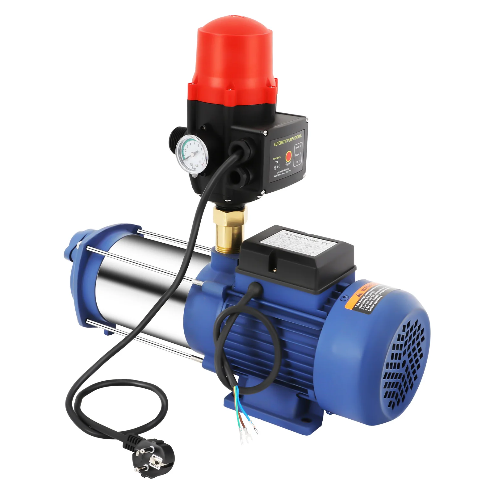 4000L Hochleistungs-Zentrifugalwasserpumpe 2500W Garten-Zentrifugalpumpe mit Druckschalter aus Edelstahl für Gartenbewässerung – Detail 9