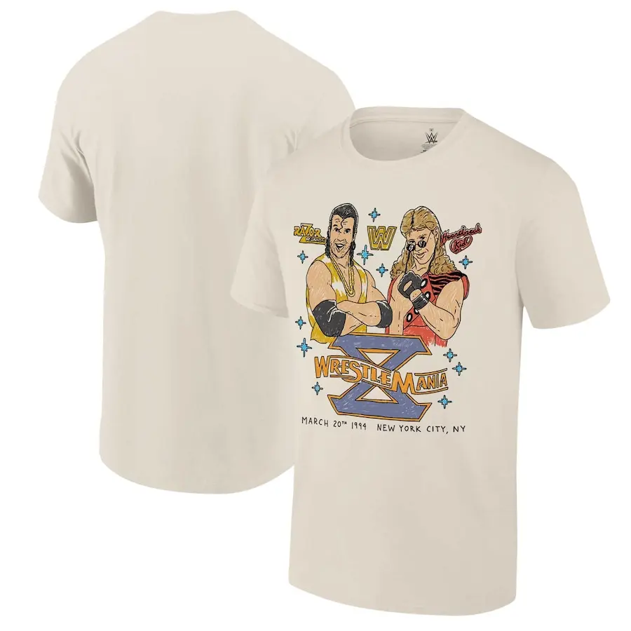 Men\'sCream X Razor Ramon vs. Shawn Michaels T-Shirt