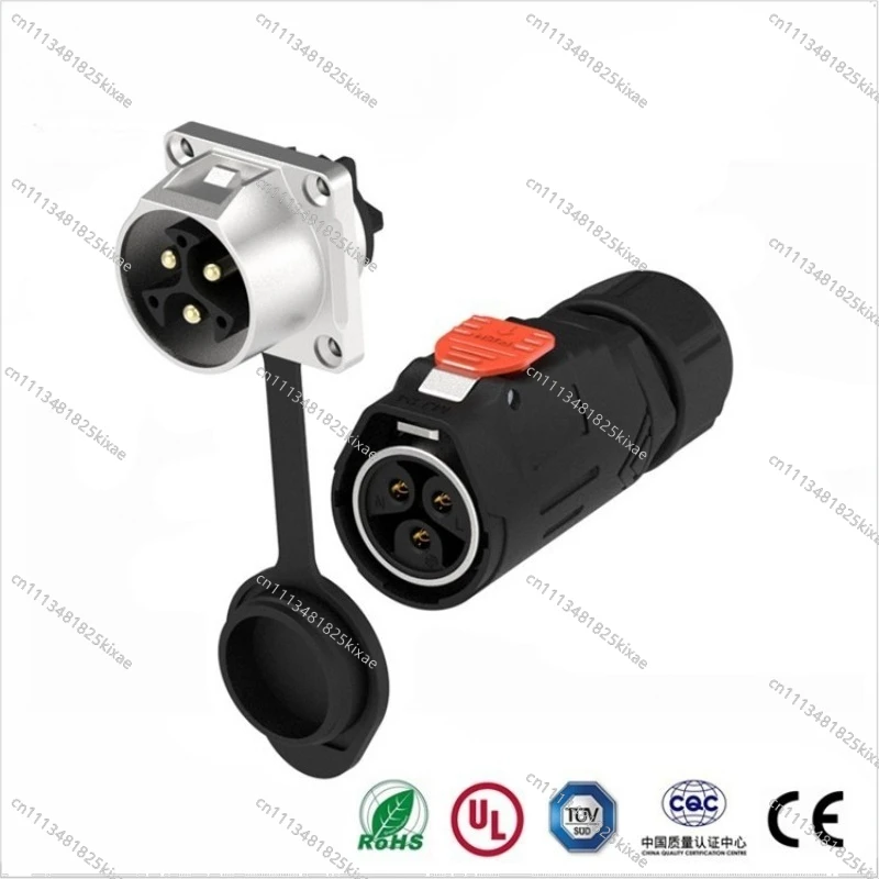 For Power Supply Air Plug MJ24-3P Quick Plug-in Panel Socket, Can Be Customized Metal Air Plug 50A Waterproof Head