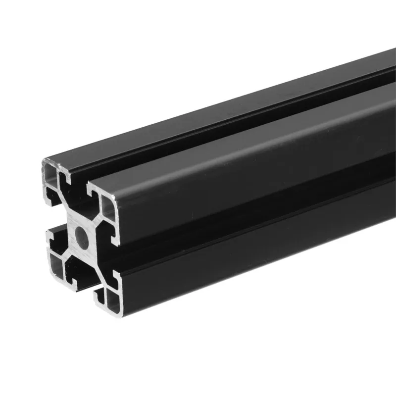 1PC BLACK 4040 4040 T Slot European Standard Anodized Aluminum Profile Extrusion 100-1000mm Linear Rail for CNC 3D Printer