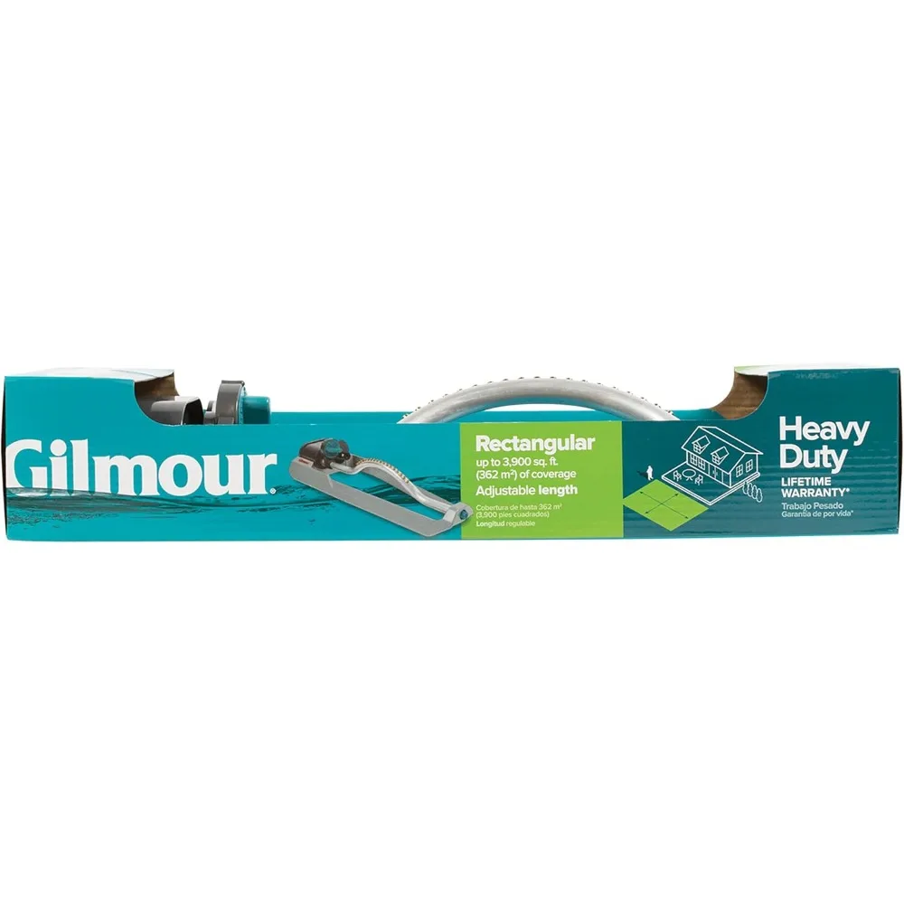 3600 Quadratfuß verstellbarer rechteckiger Rasensprinkler, oszillierender Wassersprinkler für die Abdeckung großer Flächen, Schlauchsprinkler für Rasen