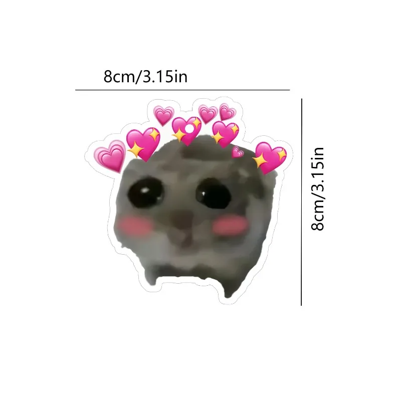 Car Air Freshener Cute Heart Hamster Meme Hanging Scent Card for Car Interior Decor Rearview Mirror Ornament Gift