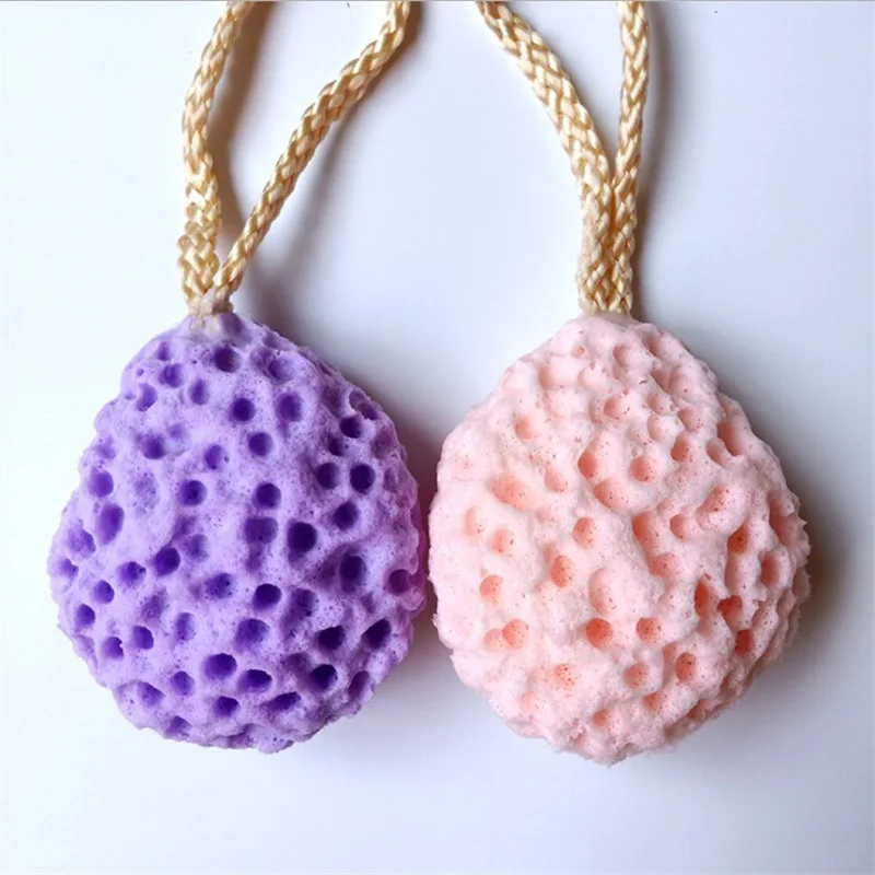 Esponja de baño de panal de abeja para niños y adultos, esponja de baño hidrofílica, esponja de ducha de Color sólido divertida, accesorios para el