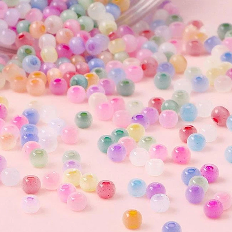 150Pcs Cat Eye Beads 4mm Glass Seed Beads Round Spacer Beads For DIY Jewelry Crafts Women Garments Accessories Supplies image 5