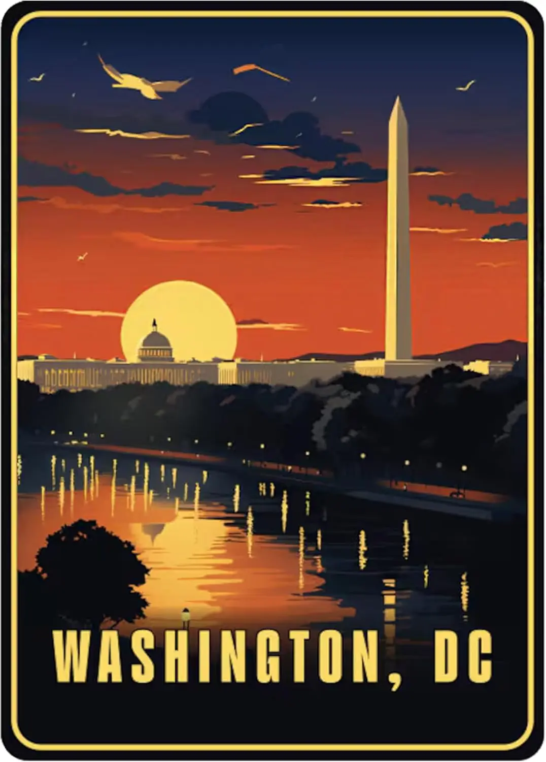 Washington DC Sign, Washington Gift, Washington DC Gift, Gift, Washington Sign, Decor For Washington, Metal Signs 8x12inch sign