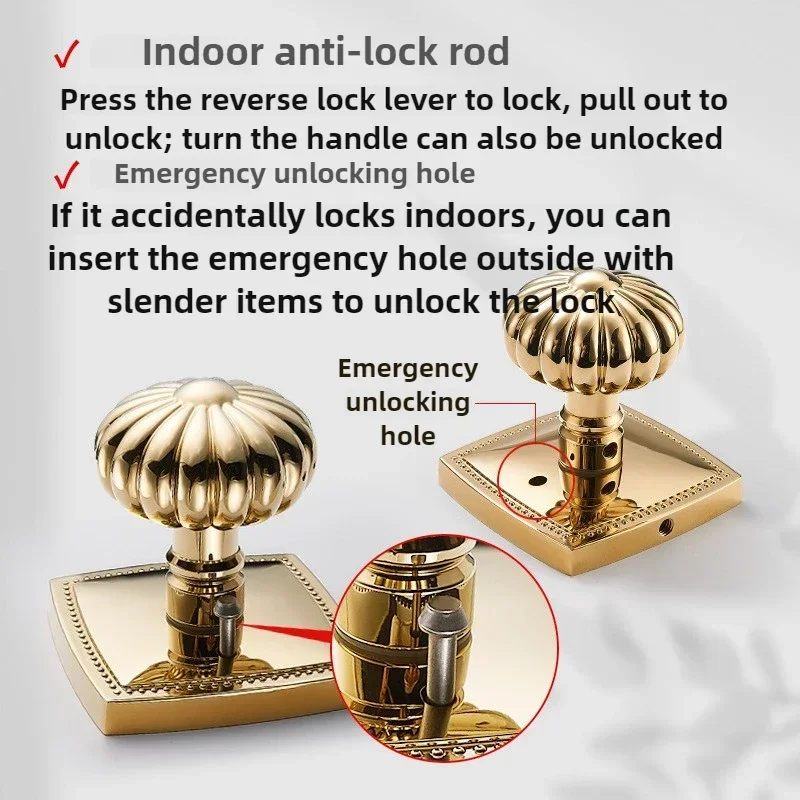 Brass Door Lock Set Hammered Modern Bedroom Bathroom Double Lever Dummy Privacy Passage Hidden Handle Knob