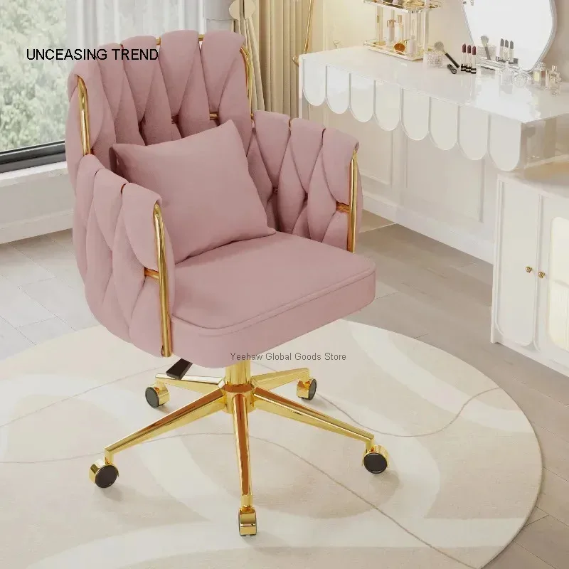 Luxury Relaxing Gaming Computer Chair Bedroom Ergonomic Vanity Office Chair Makeup Armchair Sillas De Oficina Office Furniture