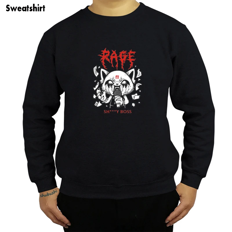 Men Aggretsuko Aggressive Retsuko Karaoke Rage Mood sweatshirt Pure Cotton Tops Unique hoody Plus Size hoodie sbz8119