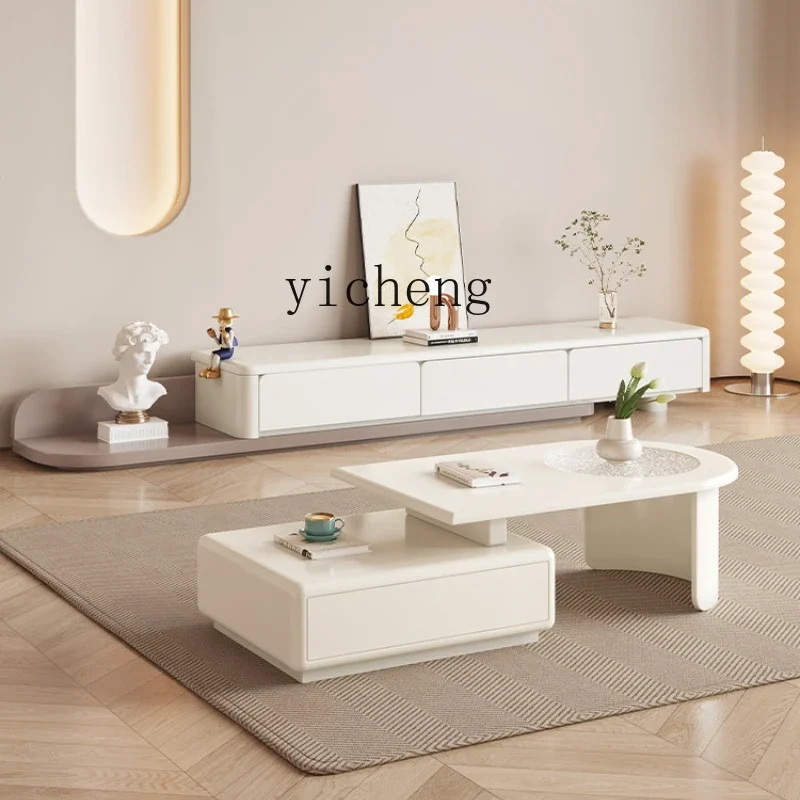 

telescopic coffee table TV cabinet combination simple modern living room floor TV cabinet