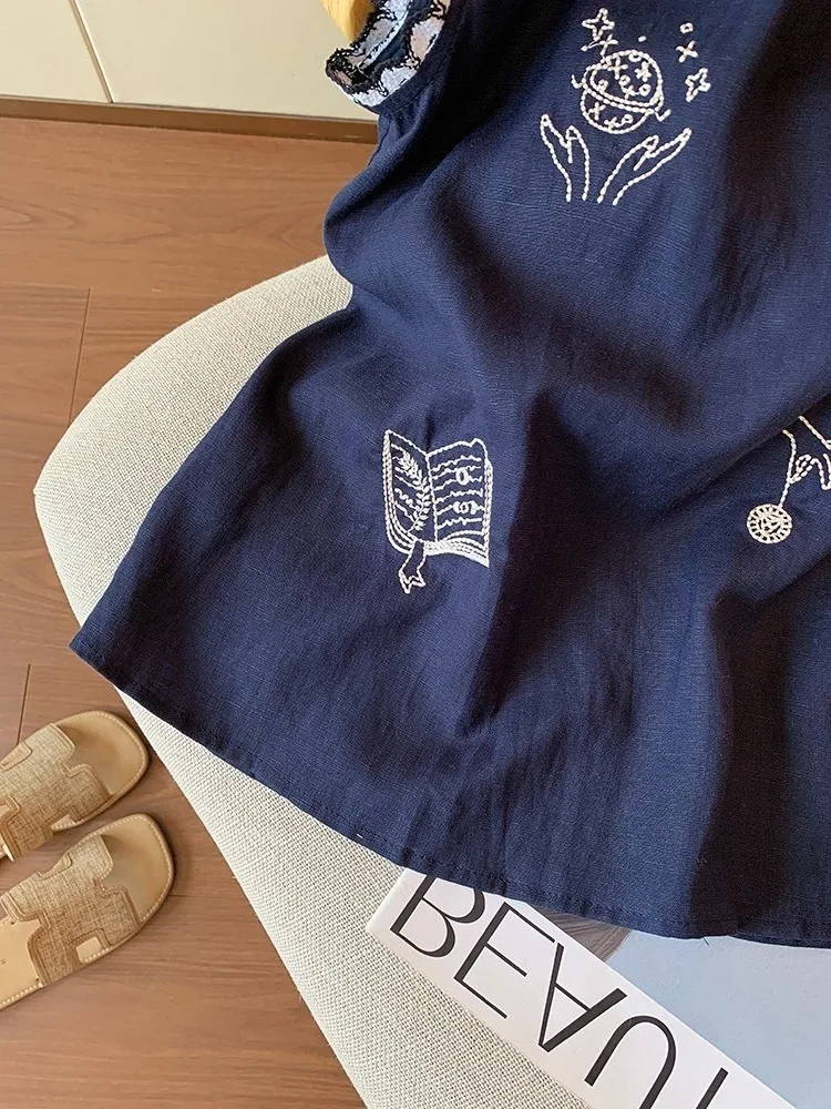 レトロカラーブロックノースリーブベストルーズフィット薄い夏のファッションメンズトップトレンディなショルダーパッドシャツカジュアル快適