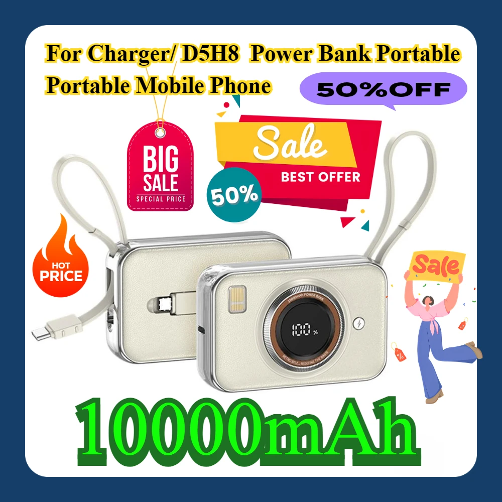 

For Charger/ D5H8 10000mAh Power Bank Portable Portable Mobile Phone