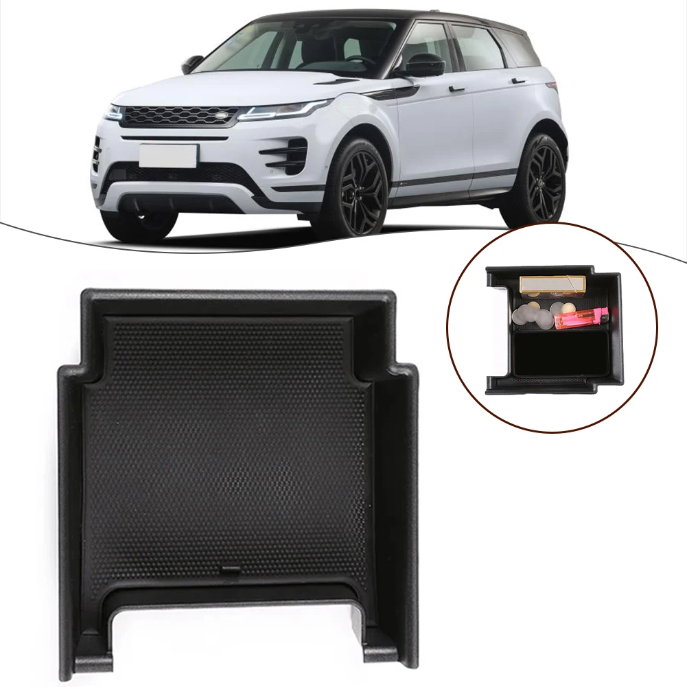 

Car Center Console Storage Box Accessories For Range Rover Evoque 2019 2020 Year ABS Black Auto Acesssories