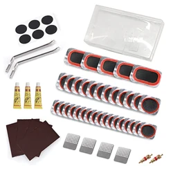 Bicycle Tire Repair Kit MTB Cycling Flat Tyre Repair Rubber Patch Glue Lever Free Cold Patch Sealant Bike Inner Tube Repair Tool