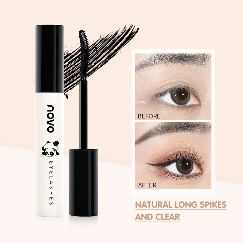 Leuke krullende mascara, langdurig, waterdicht, zweetbestendig, niet-peeling, niet-caking, vlekbestendig, gemakkelijk te gebruiken, voor beginners