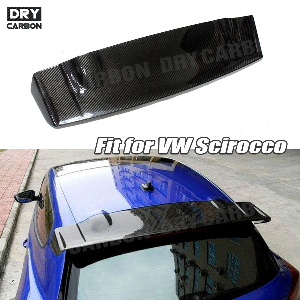 

Carbon Fiber/FRP Black Material Rear Roof Spoiler Trunk Boot Wing for Volkswagen VW Scirocco Spoiler 2009-2017 V Styling