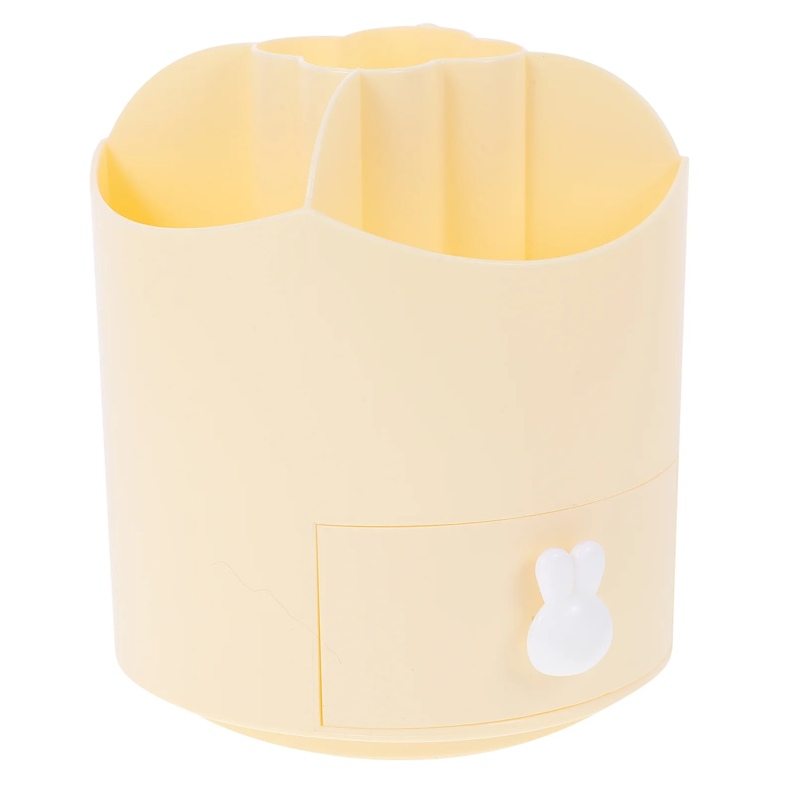 Rotating Pencil Holder 360° Rotation Large Capacity Desktop Organizer For Pens Makeup Brushes Pp Material Multi-Function