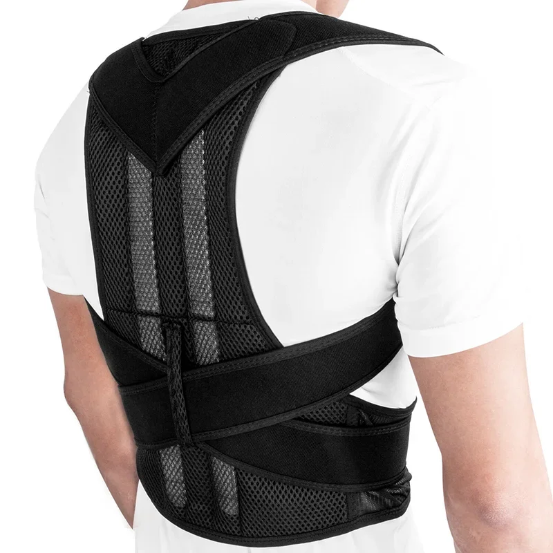 Adjustable Adult Corset Posture Corrector Belt for Women Men, Back Support Brace with Lumbar Pad, Comfortable Posture Support