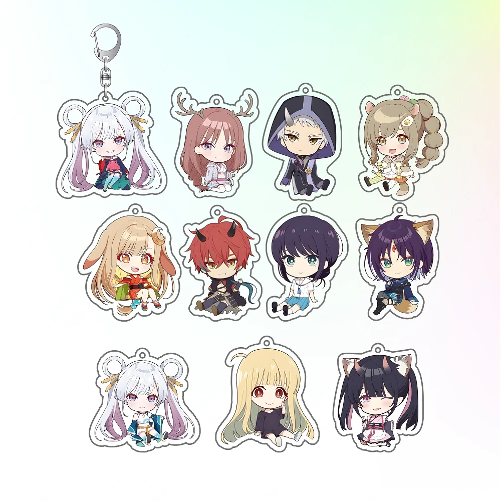 Princesa Cósmica Kaguya! Chibi Versión Sentada Llavero de acrílico de anime Kaguya Iroha de 6 cm